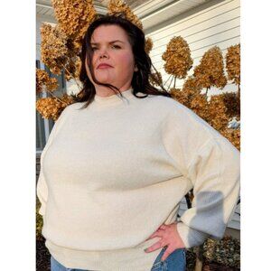 White Cozy Pullover Sweater